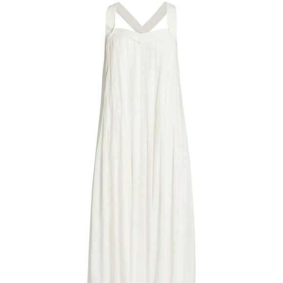 RAG & Bone Sabine Pleated Crepe Flowy Midi White Dress Size 6 NWT - Picture 9 of 15